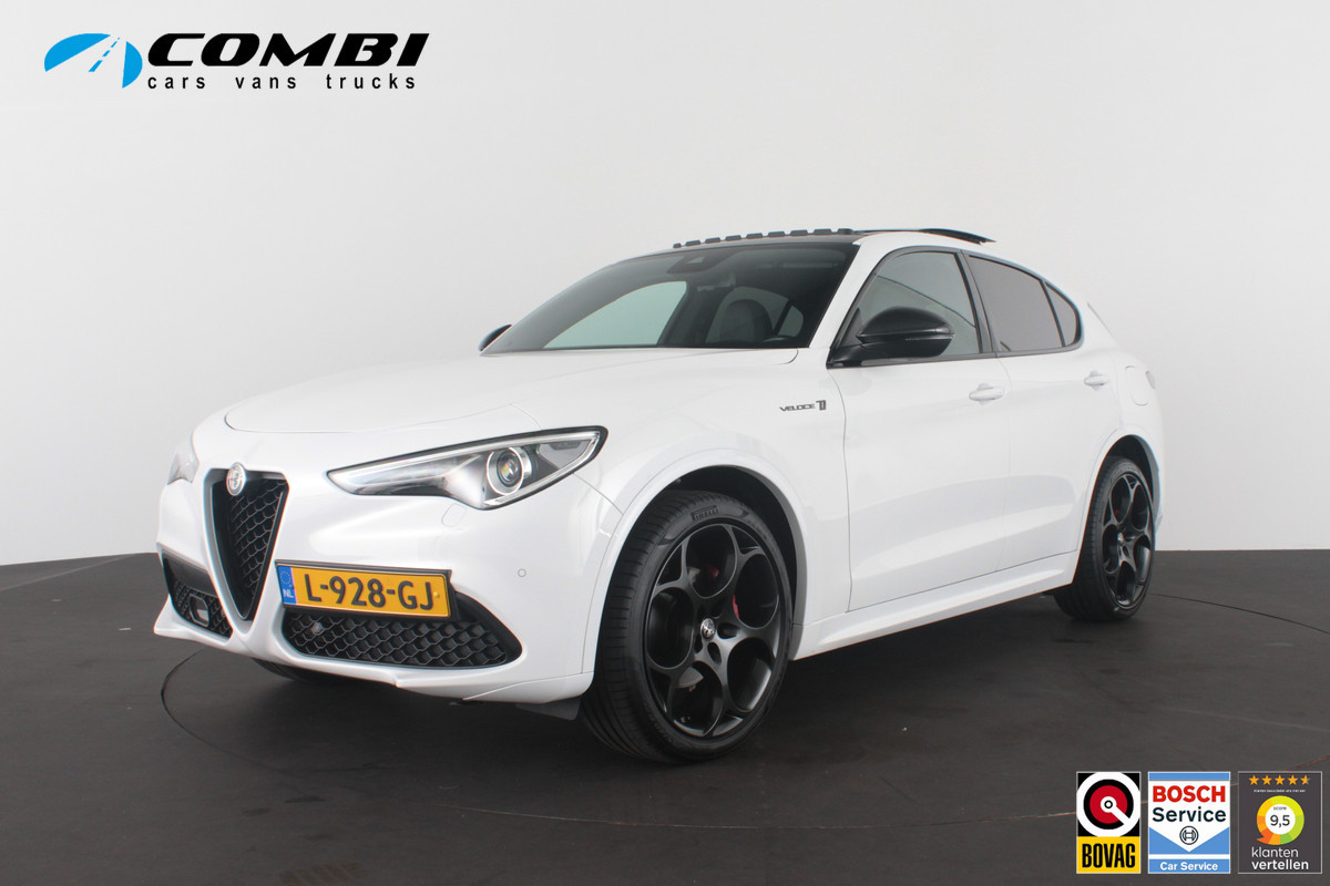 Alfa Romeo Stelvio 2.0 T AWD Veloce > 305pk/Squadra/Akrapovic/Pano.schuif/21Inch Turismo/Trekhaak...
