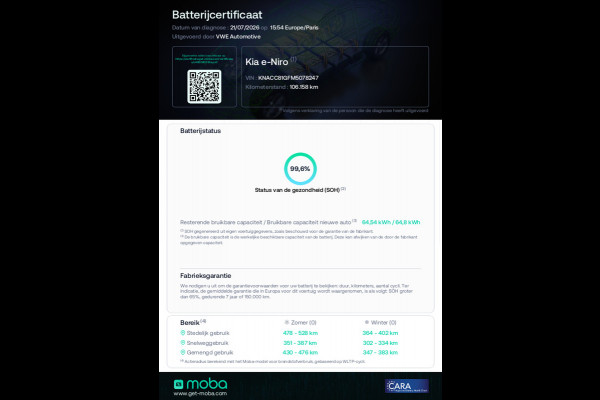 Kia e-Niro DynamicPlusLine 64 kWh SOH 99.6% | STOELVERWARMING | SCHUIFDAK | NAP | STUURVERWARMING | CAMERA