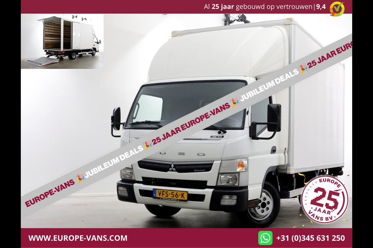 FUSO Canter 3.0D 150pk E6 Bakwagen met laadklep en zijdeur + trekhaak 3500kg 04-2020