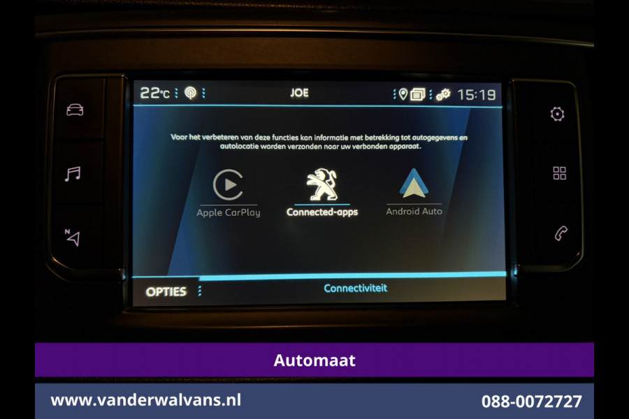 Peugeot Expert 2.0 Blue HDI 122pk Automaat L2H1 | Airco | Cruisecontrol | Camera | PDC V+A | LMV Stoelverwarming, Apple Carplay & Android Auto, Sidebars, 3-Zits