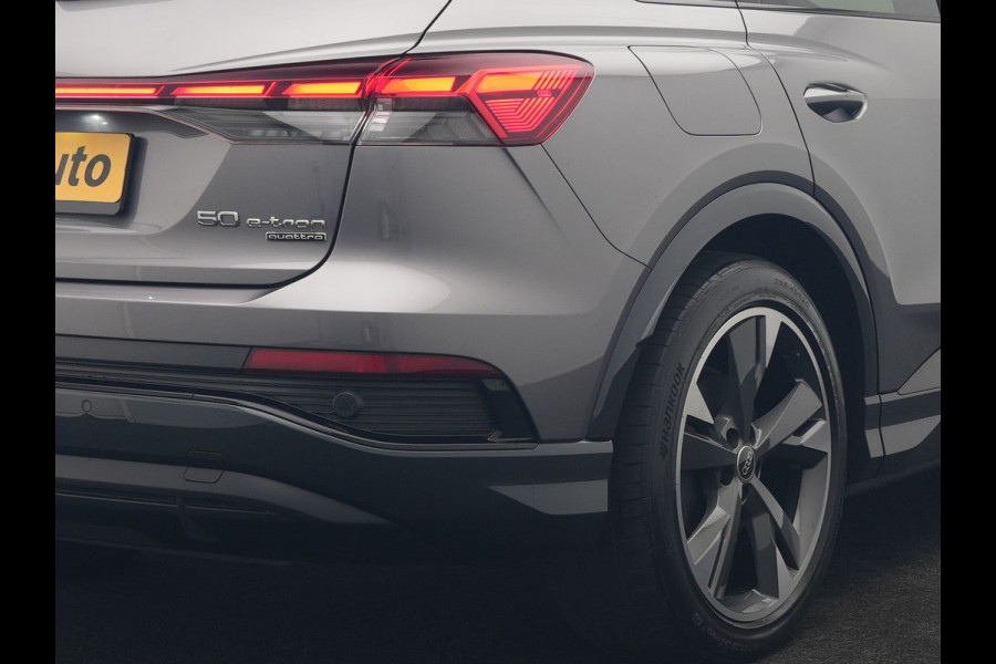 Audi Q4 e-tron 50 quattro S Line 82 kWh 299pk Dealer O.H | Trekhaak Af Fabriek | Panodak | Adaptive Cruise | Camera | Lederen Sportstoelen Memory & Verwarmd | Matrix LED | BLIS | Keyless | Navigatie | Virtual | DAB | 20"L.M |