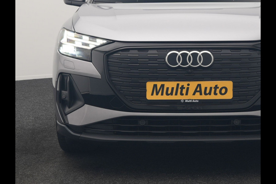 Audi Q4 e-tron 50 quattro S Line 82 kWh 299pk Dealer O.H | Trekhaak Af Fabriek | Panodak | Adaptive Cruise | Camera | Lederen Sportstoelen Memory & Verwarmd | Matrix LED | BLIS | Keyless | Navigatie | Virtual | DAB | 20"L.M |