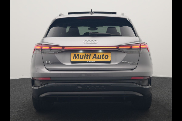 Audi Q4 e-tron 50 quattro S Line 82 kWh 299pk Dealer O.H | Trekhaak Af Fabriek | Panodak | Adaptive Cruise | Camera | Lederen Sportstoelen Memory & Verwarmd | Matrix LED | BLIS | Keyless | Navigatie | Virtual | DAB | 20"L.M |