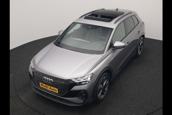 Audi Q4 e-tron 50 quattro S Line 82 kWh 299pk Dealer O.H | Trekhaak Af Fabriek | Panodak | Adaptive Cruise | Camera | Lederen Sportstoelen Memory & Verwarmd | Matrix LED | BLIS | Keyless | Navigatie | Virtual | DAB | 20"L.M |