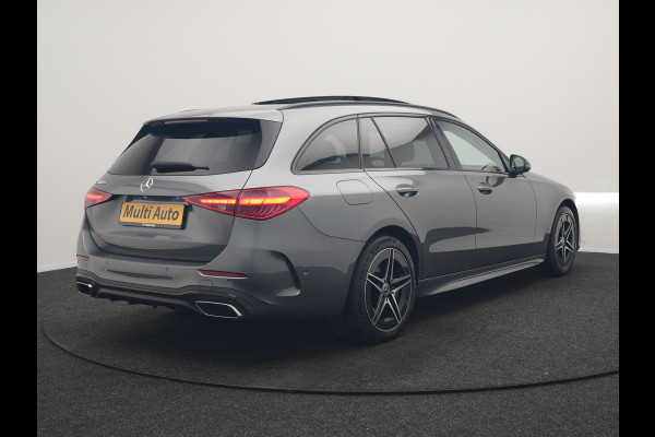 Mercedes-Benz C-Klasse Estate 300 e AMG Line PHEV 313pk Dealer O.H | Trekhaak Af Fabriek | Panodak | 360 Camera | Adaptive Cruise | Digital LED | Alcatara Sportstoelen Memory & Verwarmd | BLIS | Sfeerverlichting | Apple Carplay | Virtual | Navigatie | DAB | 18"L.M | Plug In Hybrid |