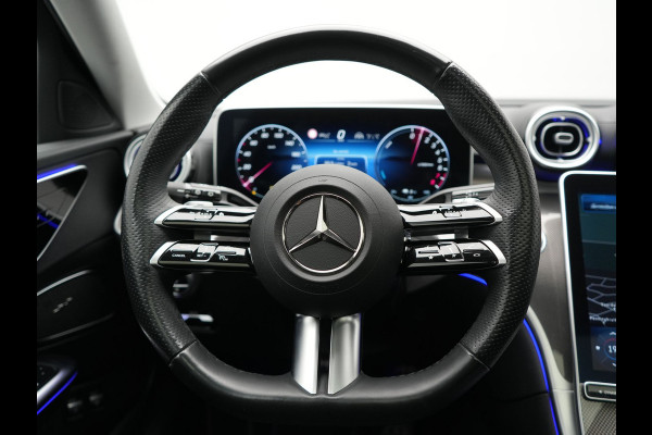 Mercedes-Benz C-Klasse Estate 300 e AMG Line PHEV 313pk Dealer O.H | Trekhaak Af Fabriek | Panodak | 360 Camera | Adaptive Cruise | Digital LED | Alcatara Sportstoelen Memory & Verwarmd | BLIS | Sfeerverlichting | Apple Carplay | Virtual | Navigatie | DAB | 18"L.M | Plug In Hybrid |