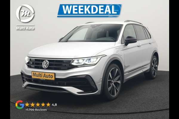 Volkswagen Tiguan 1.4 TSI eHybrid R-Line PHEV 245pk Dealer O.H | Trekhaak Af Fabriek | Adaptive Cruise | IQ Light | Adaptive Onderstel | Camera | Alcantara Sportstoelen & Stuur Verwarmd | Blis | Keyless | Sfeerverlichting | Virtual | Navigatie | DAB | 20"L.M | Plug In Hybrid |