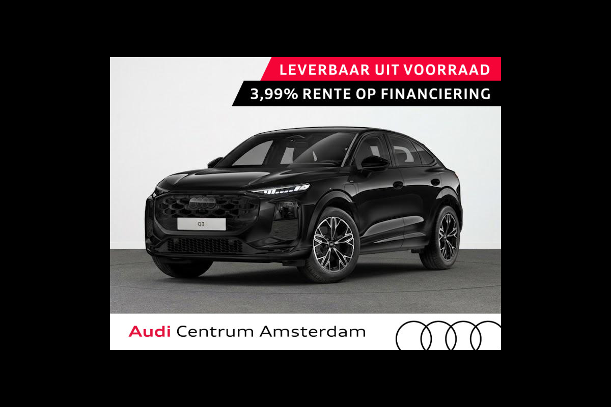Audi Q3 Sportback S edition e-hybrid 272 pk | Techniekpakket plus | Optiekpakket zwart-glanzend | Trekhaak mech | Privacy glas |