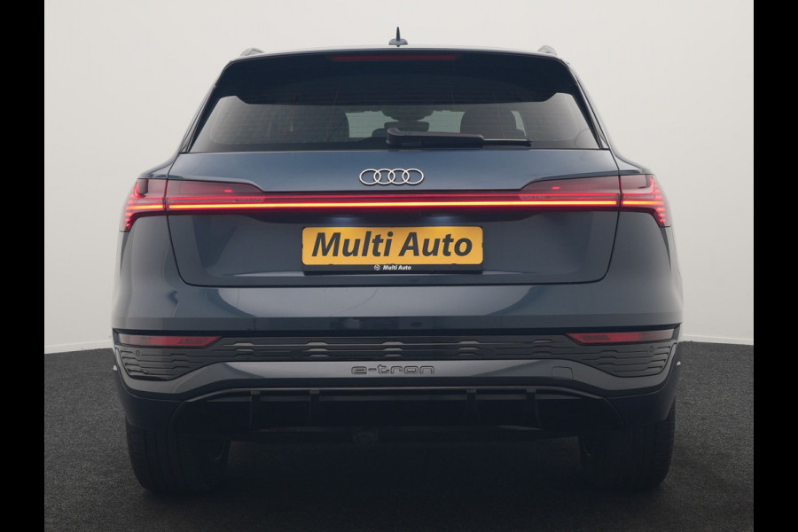 Audi Q8 e-tron 55 quattro S Line 114 kWh 408pk Dealer O.H | Trekhaak Afn. | Adaptive Cruise | Camera | Head Up | Matrix LED | Lederen Sportstoelen Memory & Ventilatie | Apple Carplay | Virtual | Stoelverwarming | Navigatie | DAB | 20"L.M |