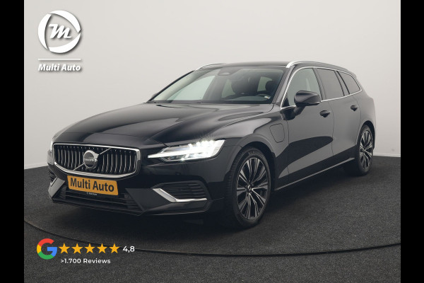Volvo V60 T6 PHEV AWD Plus Bright 350pk Dealer O.H | Trekhaak Af Fabriek | Adaptive Cruise | Camera | Lederen Sportstoelen Memory & Verwarmd | Apple Carplay | Keyless | Google Assistant & Maps | Stuurverwarming | Pilot Assist | Virtual | Navigatie | DAB | 18"L.M | Plug In Hybrid |