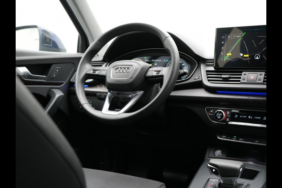 Audi Q5 50 TFSI e quattro Advanced edition PHEV 300pk Dealer O.H | Adaptive Cruise | Camera | BLIS | Apple Carplay | Alcantara Sportstoelen Verwarmd | Sfeerverlichting | Navigatie | Virtual | DAB | Plug In Hybrid |