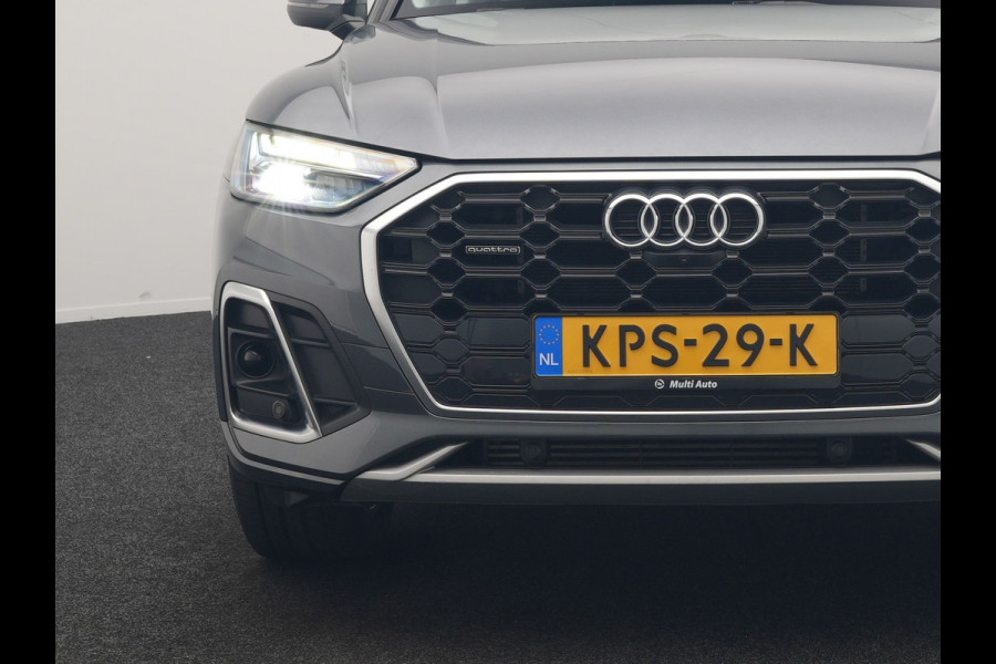 Audi Q5 55 TFSI e S Line PHEV 367pk Dealer O.H. | Trekhaak Af Fabriek | 360 Camera | Alcantara Sportstoelen Verwarmd | Cruise Control | Keyless | Sfeerverlichting | Virtual | Navigatie | DAB | 20"L.M | Plug In Hybrid |