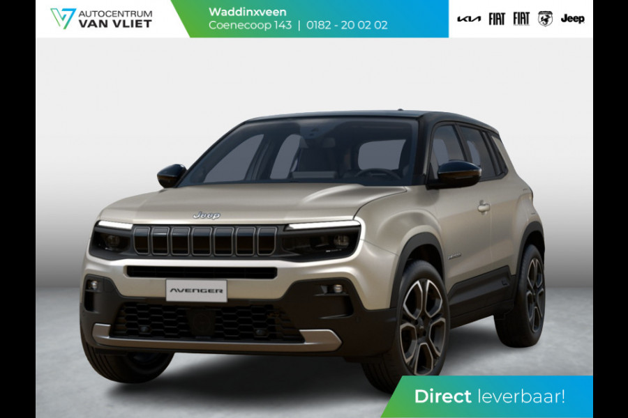 Jeep Avenger Summit 54 kWh | 17% Bijtelling | Schuif/Kanteldak | Leder&Winter Pack | infotainment&Convenience Pack | Warmtepomp