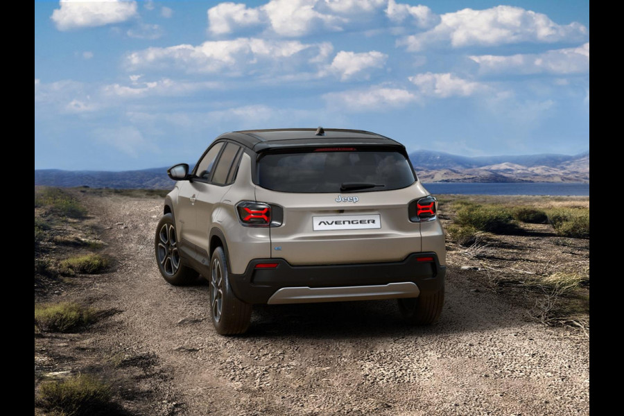 Jeep Avenger Summit 54 kWh | 17% Bijtelling | Schuif/Kanteldak | Leder&Winter Pack | infotainment&Convenience Pack | Warmtepomp