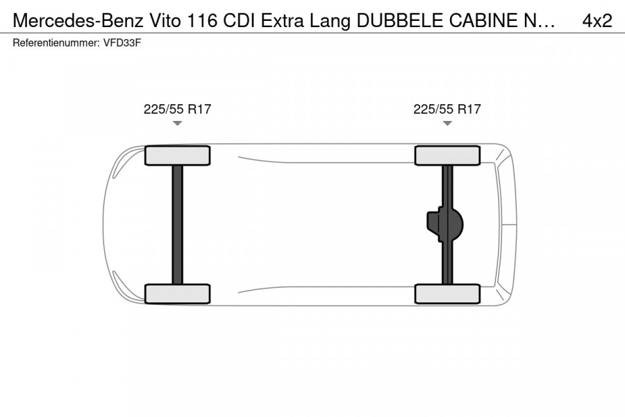 Mercedes-Benz Vito 116 CDI Extra Lang DUBBELE CABINE NAVIGATIE AUTOMAAT