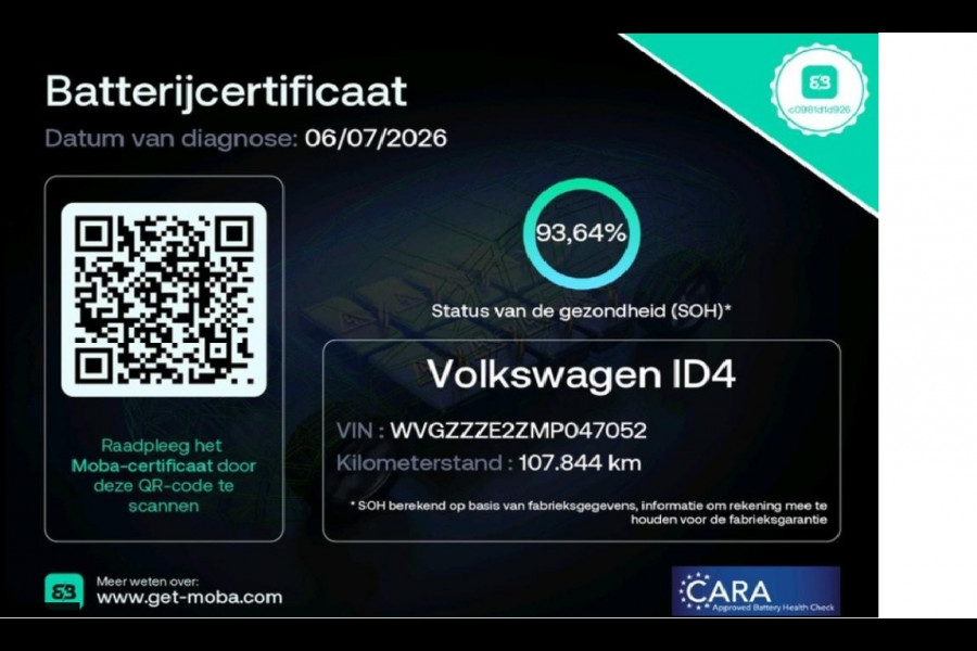 Volkswagen ID.4 SOH 93.6% Family 77 kWh Panoramadak Warmtepomp Adapt.Cruise Carplay