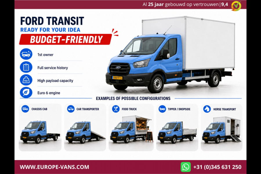 Ford Transit 350 2.0 TDCI 130pk Bakwagen met achterdeuren 2-Persoons 12-2020