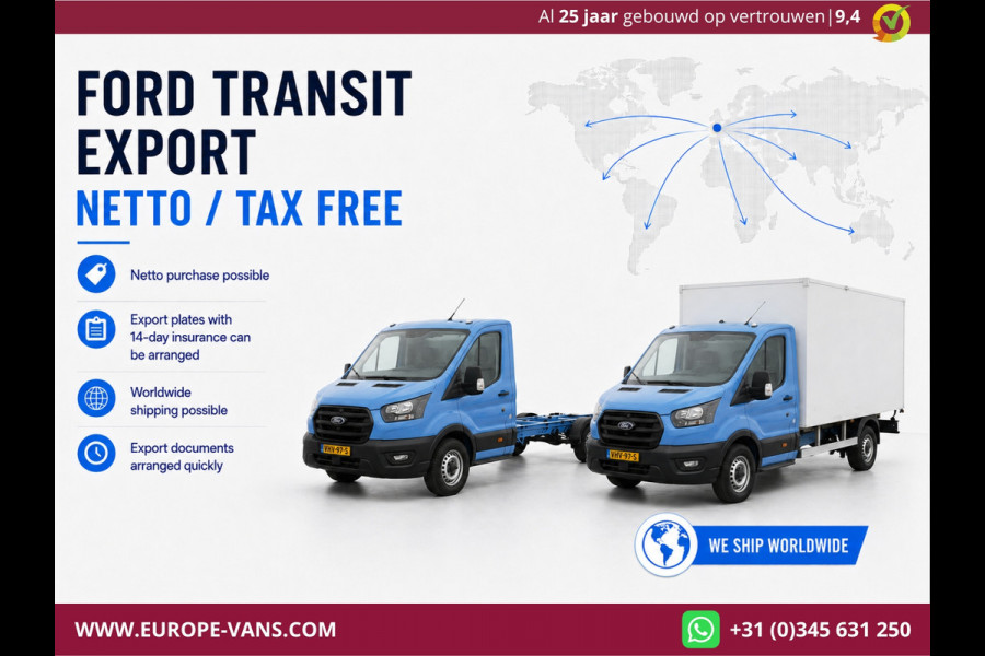 Ford Transit 350 2.0 TDCI 130pk Bakwagen met achterdeuren 2-Persoons 12-2020
