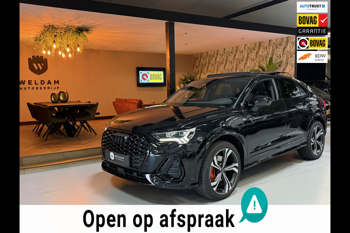Audi Q3 Sportback 45 TFSI e S Edition|245pk|Plug-in Hybrid|Dealerondh|Adaptieve Cruise|Pano|Matrix LED|Blindspot|Keyless|Rijklaar