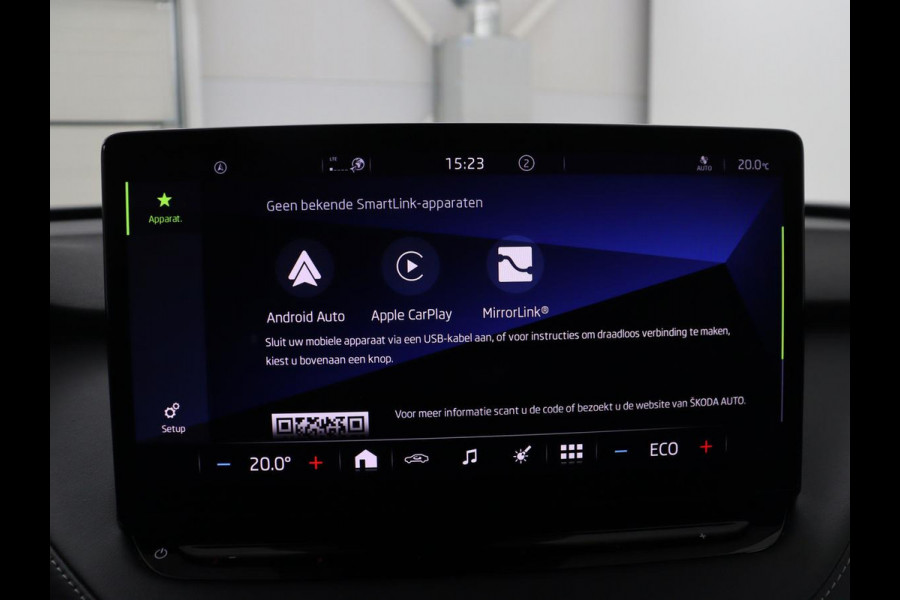 Škoda Enyaq iV 80 Sportline | SOH 92.7% | Leder/alcantara | Stuur/stoel verwarming | Camera | Park assist | Cruise control | Carplay | Sfeerverlichting | 21''