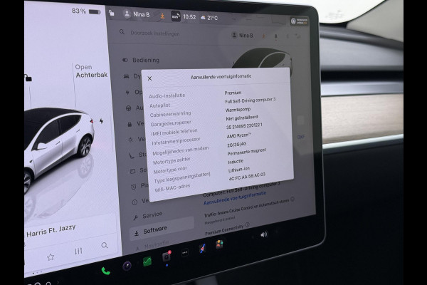 Tesla Model Y Long Range AWD 75 kWh SOH 95% |  TESLA FABRIEKSGARANTIE TOT 2027 | FABRIEKSGARANTIE OP ACCU & AANDRIJFLIJN TOT 2032 OF 192.000 KM| BTW VERREKENBAAR