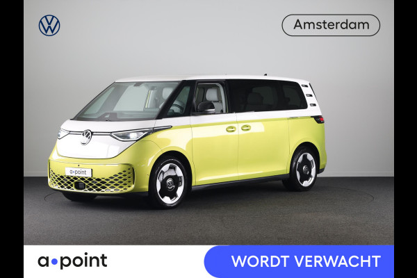 Volkswagen ID. Buzz Pro 86 kWh LWB 7p. 286 pk | SoH 96,36% |Navigatie | Panoramadak | Trekhaak (wegklapbaar) | Parkeersensoren (Park assist) | Rondomzicht camera | Elektr. schuifdeuren | Stoelverwarming |