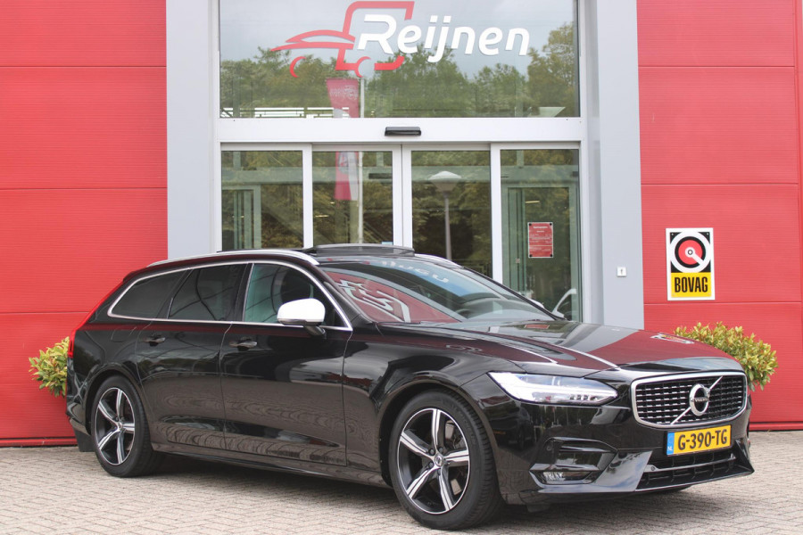 Volvo V90 2.0 T4 190PK R-Design | PANORAMISCH SCHUIF/KANTEL DAK | HARMAN KARDON PREMIUM AUDIO | ELEKTRSICHE VOORSTOELEN MET GEHEUGEN FUNCTIE | STOEL/STUUR VERWARMING | ACHTERBANK VERWARMING | HEAD-UP DISPLAY | MISTLAMPEN VOOR | KEYLESS ENTRY / START | APPLE CARPLAY | ADROID AUTO | ELEKTRISCH BEDIENBARE ACHTERKLEP | ACHTERUITRIJCAMERA | STANDKACHEL |