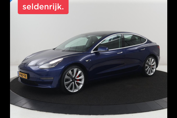 Tesla Model 3 Performance AWD 75 kWh | Traffic-Aware Cruise control | Leder | Lichtmetaal 20'' | Achterbank verwarming | Park assist | Climate control