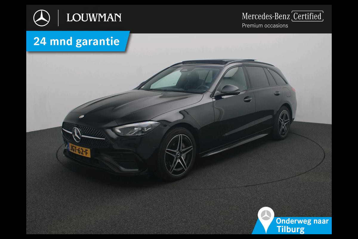 Mercedes-Benz C-Klasse Estate 300 e Business Solution AMG AMG Line | Night Pakket | Panorama Schuif-Kanteldak | Parkeerpakket met 360°-camera | Alarm Klasse 3. Inclusief 24 maanden Mercedes-Benz Certified garantie voor Europa.