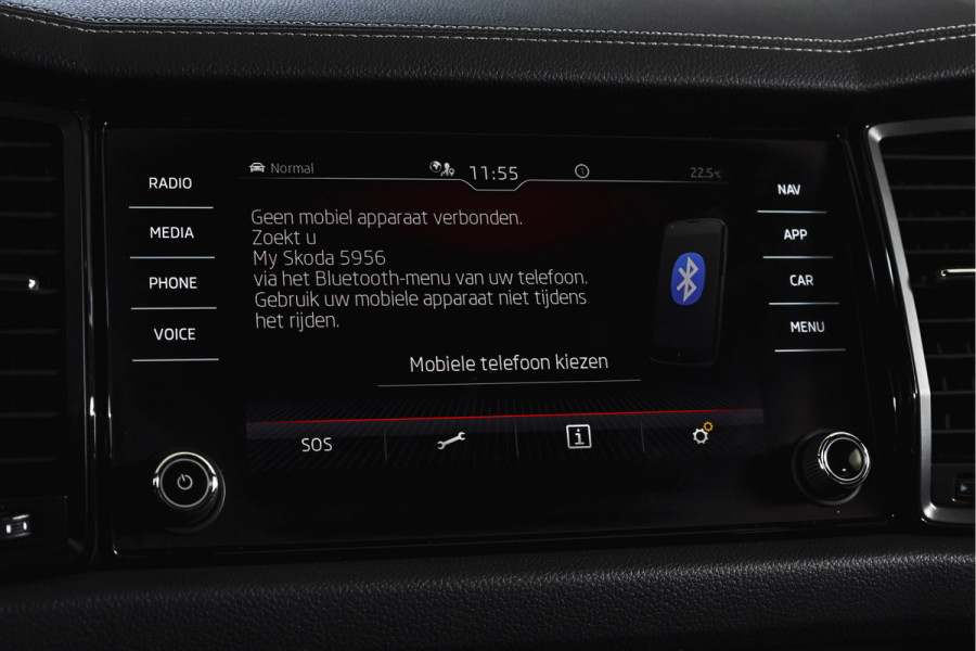 Škoda Kodiaq 1.5 TSI 150 PK Sportline Business Orig. NL | Elek. Trekhaak | Dig. Cockpit | Adapt. Cruise | Stoelverw. | PDC | Camera | NAV + App. Connect | ECC | Elek. Klep | LM 19" |