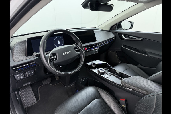 Kia Ev6 Plus Long Range 77.4kWh Trekhaak Leer+Ventilatie+Verwarming Camera Adap.Cruise Warmtepomp Meridian®-Audio Stuur+Achterbankverwar SOH 100% Elek.Achterklep Apple Carplay Android Privacy Glas Pdc Lmv Led DAB 1.600KG Trekgewicht Dealeronderhouden