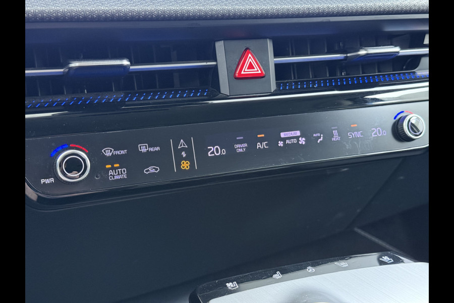 Kia Ev6 Plus Long Range 77.4kWh Trekhaak Leer+Ventilatie+Verwarming Camera Adap.Cruise Warmtepomp Meridian®-Audio Stuur+Achterbankverwar SOH 100% Elek.Achterklep Apple Carplay Android Privacy Glas Pdc Lmv Led DAB 1.600KG Trekgewicht Dealeronderhouden