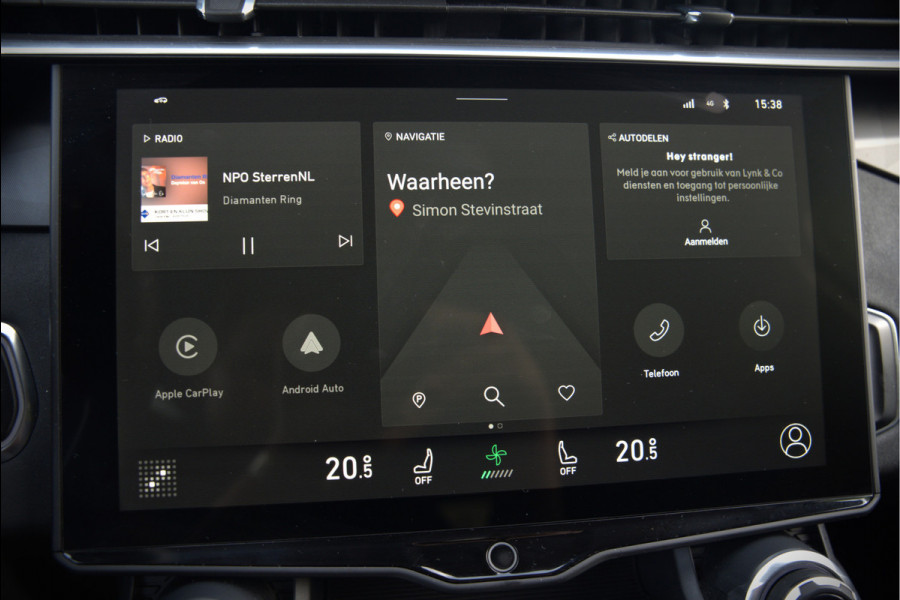 Lynk & Co 01 1.5 | Panoramadak | Stoelverwarming | Keyless | Apple Carplay | Memory Seat | Adaptive Cruise Control | Infinity | Navigatie | 360 Camera | Parkeersensoren | Ambiance Verlichting | SOH 94,2%