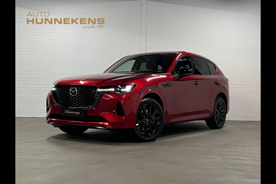 Mazda CX-60 2.5 e-SkyActiv PHEV Homura Plus Open dak | Adapt. Cruise | Stoelventilatie | Stuur-/Stoelverwarming | 360 camera | Head-up | Carplay | Bose sound | Memory