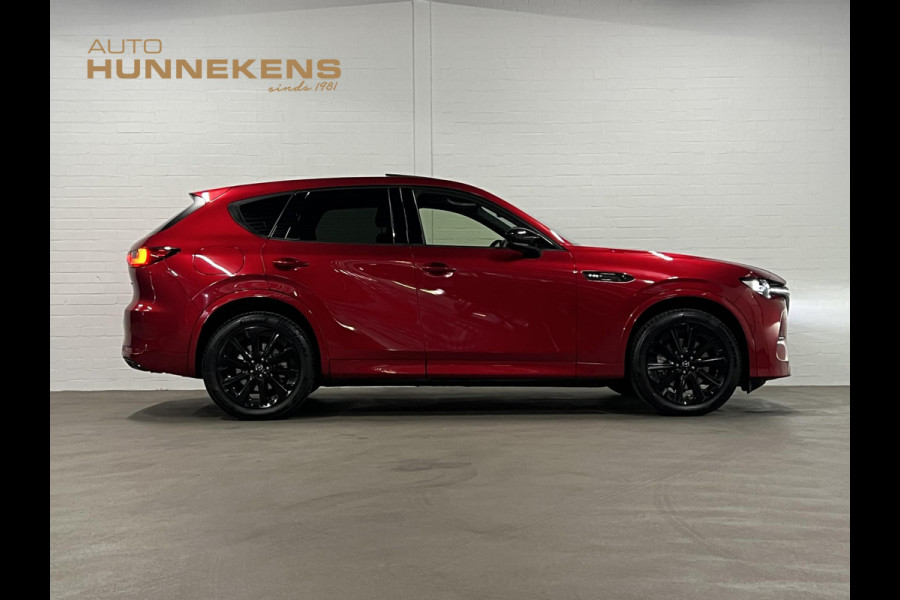 Mazda CX-60 2.5 e-SkyActiv PHEV Homura Plus Open dak | Adapt. Cruise | Stoelventilatie | Stuur-/Stoelverwarming | 360 camera | Head-up | Carplay | Bose sound | Memory