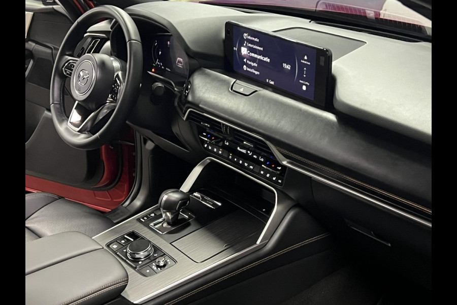 Mazda CX-60 2.5 e-SkyActiv PHEV Homura Plus Open dak | Adapt. Cruise | Stoelventilatie | Stuur-/Stoelverwarming | 360 camera | Head-up | Carplay | Bose sound | Memory