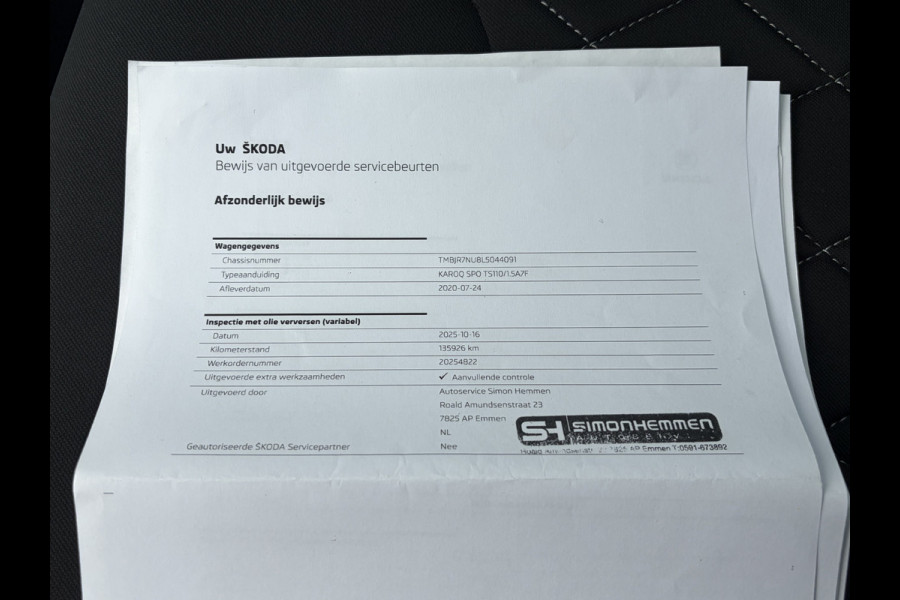 Škoda Karoq 1.5 TSI ACT Sportline Business Trekhaak Adap.Cruise Camera Stoelverw Orig.NL Voll.Onderhouden!