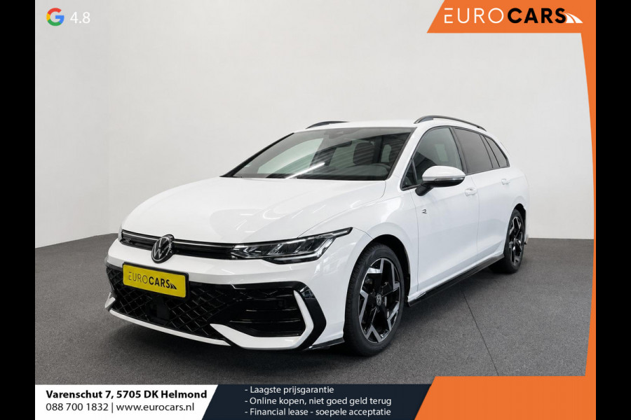 Volkswagen Golf Variant 1.5 eTSI R-Line Business Digital Cockpit 12.9 inch Touchscreen Camera ACC Lane Assist Side Assist CarPlay DAB Climatronic Stoelverwarming Privacy Glass 17 inch LM Velgen Pure White