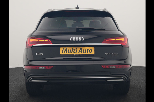 Audi Q5 50 TFSI e Advanced edition PHEV 300pk Dealer O.H | Trekhaak Af Fabriek | Head Up | Apple Carplay | Lederen Sportstoelen Verwarmd | Cruise Control | Virtual | Navigatie | DAB | 19"L.M | Plug In Hybrid |