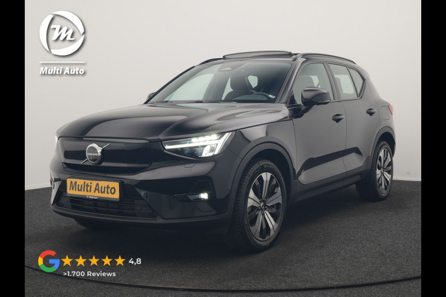 Volvo XC40 Recharge Ultimate 69 kWh 232pk Dealer O.H | Trekhaak Af Fabriek | Panodak | 360 Camera | Adaptive Cruise | Harman / Kardon | Alcantara Sportstoelen Memory & Verwarmd | BLIS | Keyless | Apple Carplay | Pilot Assist | Stuurverwarming | Google Assistant & Maps | Navigatie | DAB | 19"L.M |
