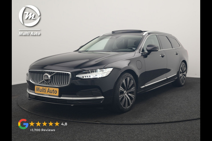 Volvo V90 T6 AWD Inscription PHEV 350pk Dealer O.H | Panodak | Adaptive Cruise | Camera | Harman / Kardon | Lederen Sportstoelen Memory & Verwarmd | Apple Carplay | BLIS | Keyless | Pilot Assist | Google Assistant & Maps | Virtual | Navigatie | DAB | 19"L.M | Plug In Hybrid |