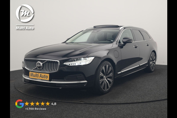 Volvo V90 T6 AWD Inscription PHEV 350pk Dealer O.H | Panodak | Adaptive Cruise | Camera | Harman / Kardon | Lederen Sportstoelen Memory & Verwarmd | Apple Carplay | BLIS | Keyless | Pilot Assist | Google Assistant & Maps | Virtual | Navigatie | DAB | 19"L.M | Plug In Hybrid |