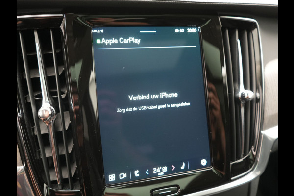 Volvo V90 T6 AWD Inscription PHEV 350pk Dealer O.H | Panodak | Adaptive Cruise | Camera | Harman / Kardon | Lederen Sportstoelen Memory & Verwarmd | Apple Carplay | BLIS | Keyless | Pilot Assist | Google Assistant & Maps | Virtual | Navigatie | DAB | 19"L.M | Plug In Hybrid |