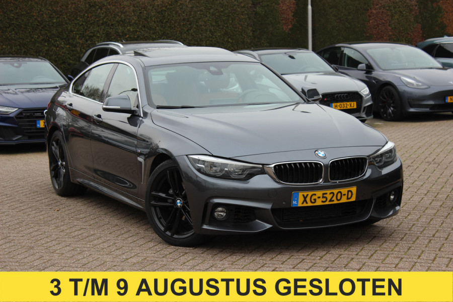 BMW 4 Serie Gran Coupé 418i High Exe. M Sport / Trekhaak / Schuifdak / 360Camera / 18'' / Navigatie / Dodehoek / DAB / Cruise Control / Getint glas / Stoelverwarming