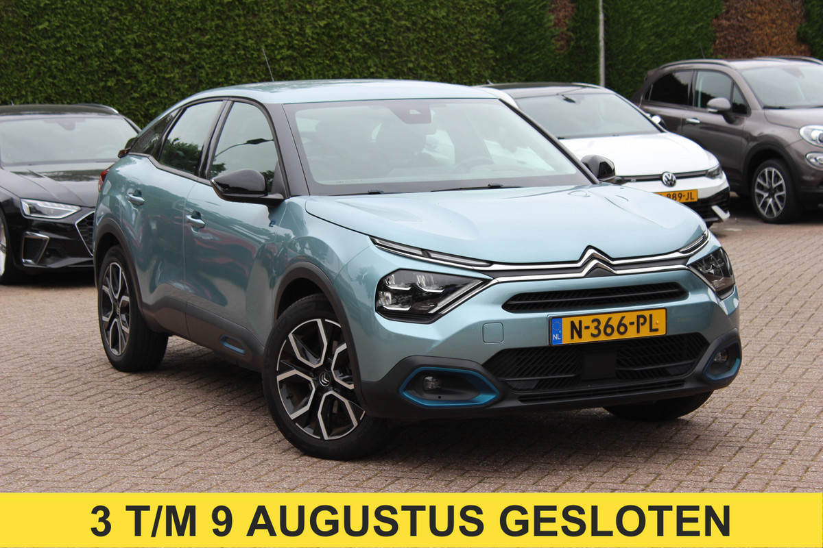 Citroën Ë-C4 Feel Pack 50 kWh / SoH 92,6% / Camera / Head-up / Keyless / CarPlay / 18'' / Dodehoek / DAB / Cruise Control / Full-LED