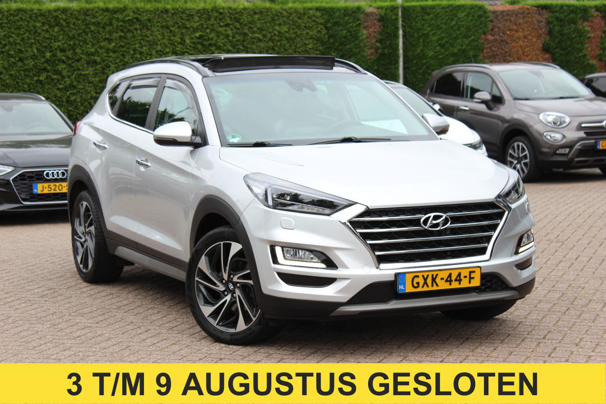 Hyundai Tucson 1.6 T-GDI Premium / Full option! / Trekhaak / Panoramadak / 360Camera / Leder / Keyless / 19'' / CarPlay / Stoelventilatie+Verwarming / Stuurverwarmd / Dodehoek / DAB / ACC