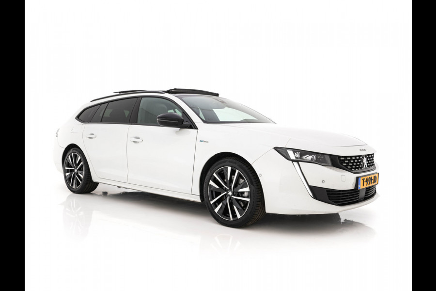 Peugeot 508 SW 1.6 HYbrid GT Pack Business (Plug-in) (INCL.BTW) Aut. *PANO | LEATHER-FABRIC | FULL-LED | ADAPTIVE-CRUISE | BLINDSPOT | DAB | DIGI-COCKPIT | HEATED-SPORTSEATS | CAMERA | NAVI-FULLMAP | SHIFTPADDLES | PRIVACY-GLASS | AMBIENT-LIGHT