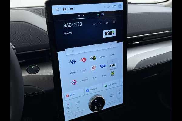 Ford Mustang Mach-E RWD 75kWh 360°Camera Adap.Cruise B&O®-Hifi Leder Stoel/Stuurverw. BLIS Navi Pdc Keyless Android Auto Apple Carplay Elek.Achterklep Lmv 18" DAB Bluetooth Led 1e Eigenaar Dealeronderhouden Origineel Nederlandse Auto