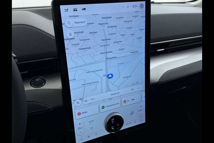 Ford Mustang Mach-E RWD 75kWh 360°Camera Adap.Cruise B&O®-Hifi Leder Stoel/Stuurverw. BLIS Navi Pdc Keyless Android Auto Apple Carplay Elek.Achterklep Lmv 18" DAB Bluetooth Led 1e Eigenaar Dealeronderhouden Origineel Nederlandse Auto