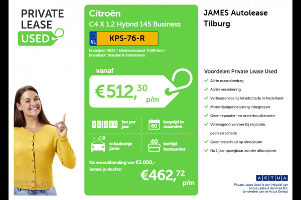 Citroën C4 X 1.2 Hybrid 145 Business CAMERA | NAVI & CARPLAY | AD-CRUISE